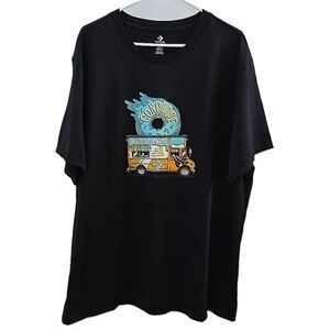 Converse Men's All Star Donuts Truck T-Shirt  Black Medium